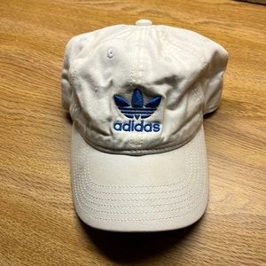 Hat. White with blue. Size fits all
